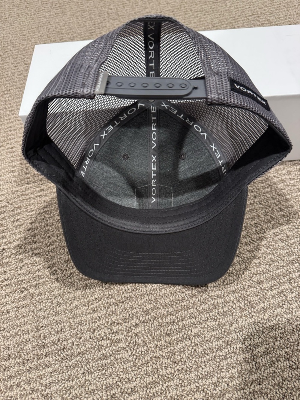 Vortex Men's Charcoal Gray & Neon Yellow Logo Trucker Hat - Picture 4 of 4